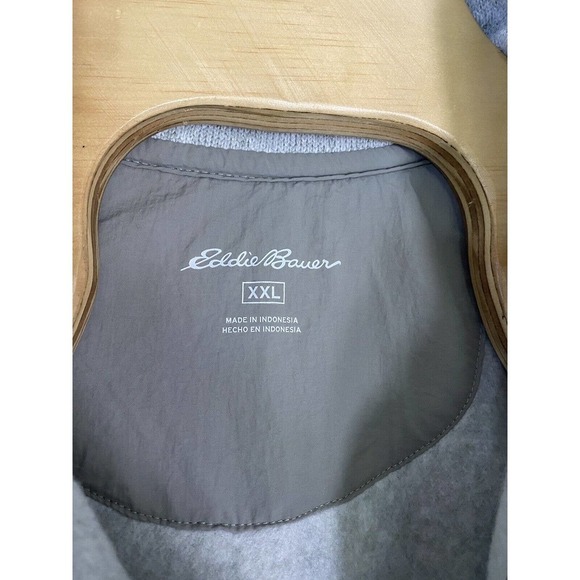 Eddie Bauer Mens Radiator 1/4 Zip Pullover Fleece Jacket Size 2XL Grey - Picture 5 of 9
